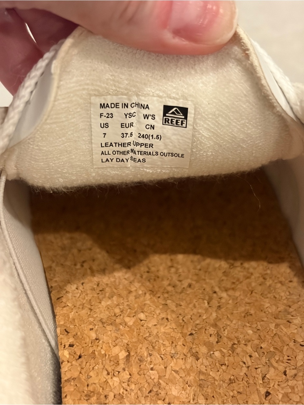 Reef Lay Day Seas Women's Leather Sneakers in White Size 7 - Picture 7 of 11